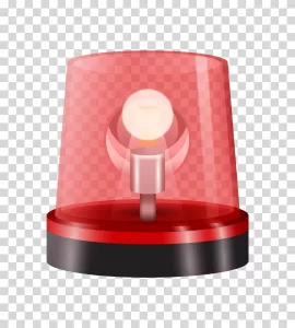 Red siren emergency signaling device police ambulance transparent PNG image