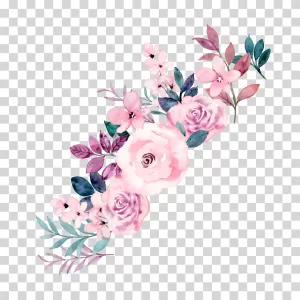 Rose Watercolor Floral Design artistic flower transparent PNG image