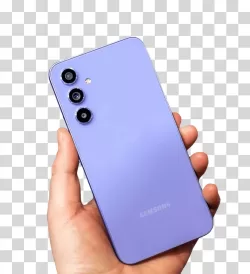 Samsung Galaxy A55 Smartphone transparent PNG image