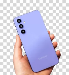 Samsung Galaxy A55 Smartphone transparent PNG image