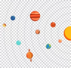 Solar system sun planets universe galaxy transparent PNG image