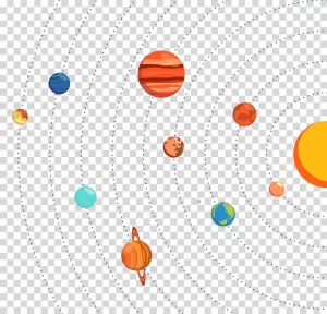 Solar system sun planets universe galaxy transparent PNG image