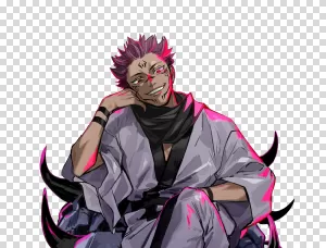Sukuna Jujutsu Kaisen king of curses evil anime transparent PNG image
