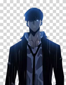 Sung Jin Woo main character from Solo Leveling transparent PNG image