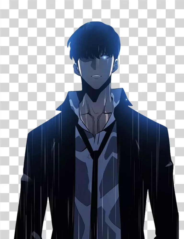 Sung Jin Woo main character from Solo Leveling transparent PNG image