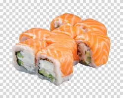Sushi rolls Philadelphia roll Japanese cuisine transparent PNG image