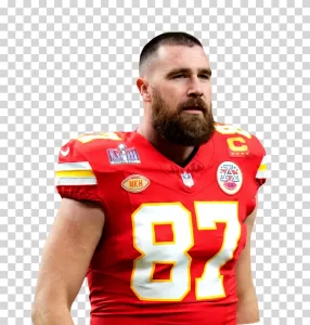 Travis Kelce, Kansas City Chiefs, tight end, Super Bowl star, NFL, transparent PNG image Travis Kelce Kansas City Chiefs tight end Super Bowl star transparent PNG image