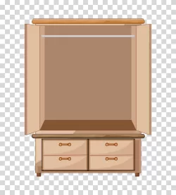 Wardrobe clothes storage furniture transparent PNG image