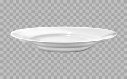 White plate kitchenware dining accessory transparent PNG image