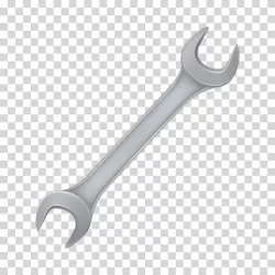 Wrench tool for mechanical work and repairs workshop tool transparent PNG image