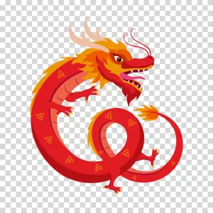 Year of the Dragon Chinese astrology symbol transparent PNG image