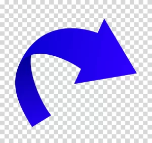 Blue arrow design element transparent PNG image