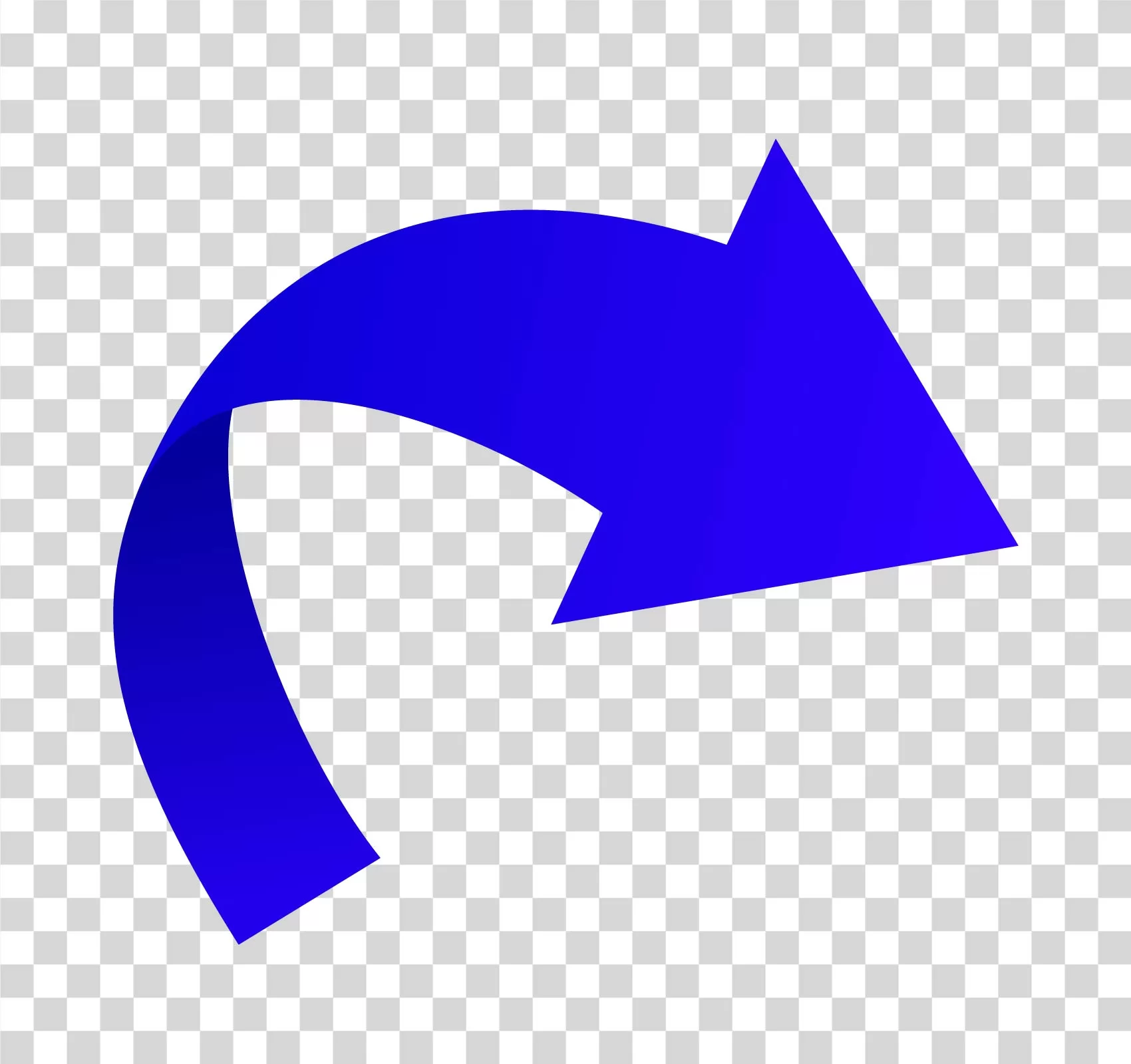 Blue arrow design element transparent PNG image