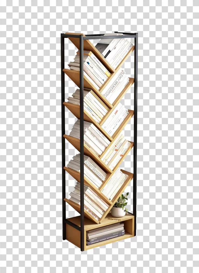 Bookshelf furniture transparent PNG image