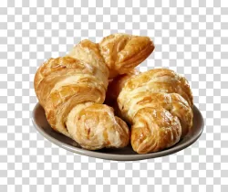 Croissants on plate croissant baked goods bakery transparent PNG image