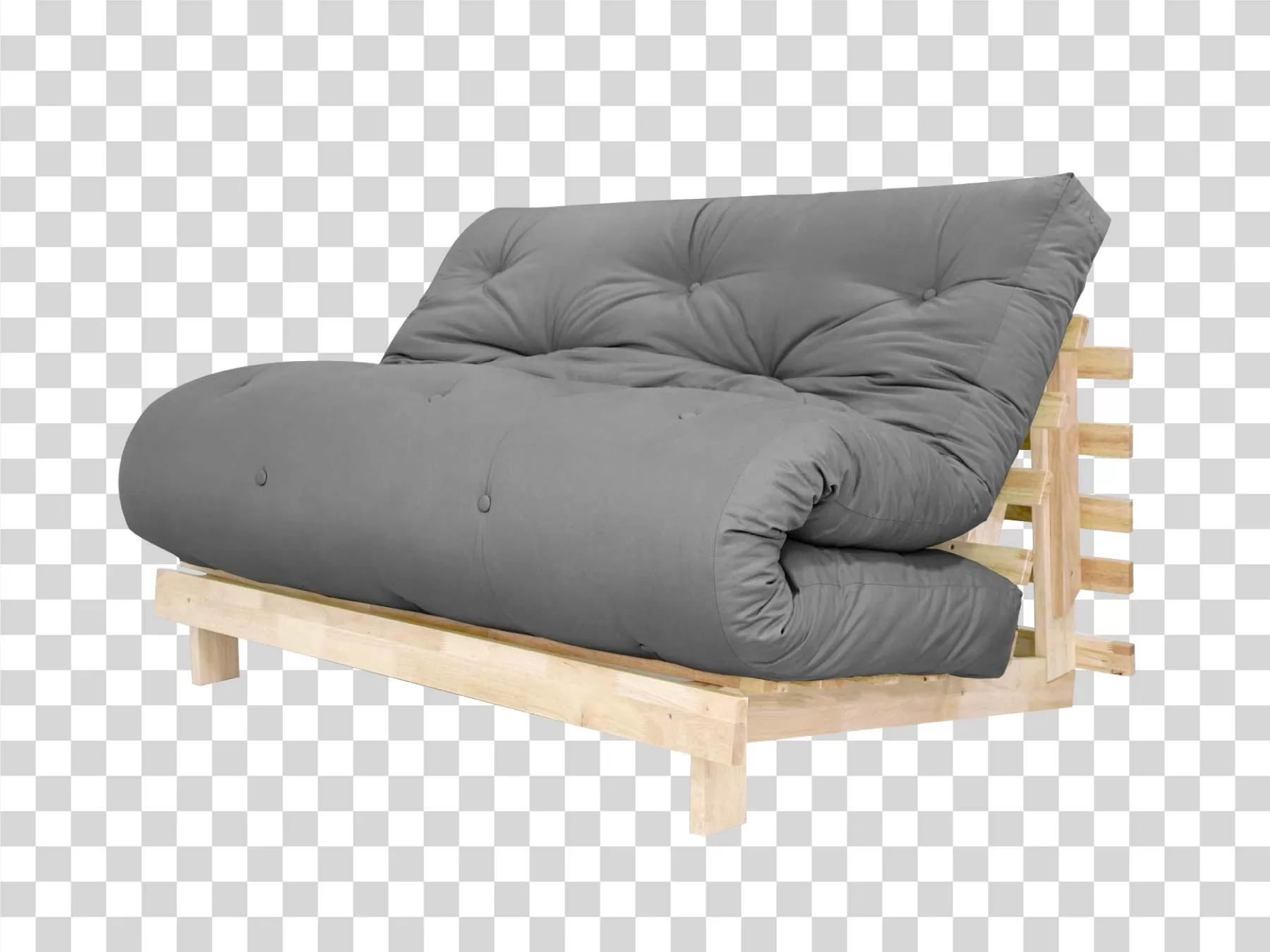 Futon furniture living room bedroom sofa bed transparent PNG image