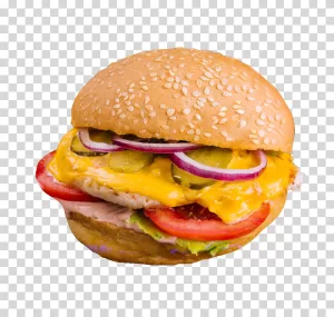 Hamburger burger fast food transparent PNG image