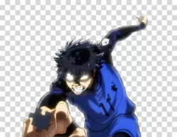 Isagi Blue Lock soccer anime manga transparent PNG image