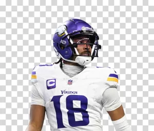 Justin Jefferson, American football, Minnesota Vikings, NFL, transparent PNG image Justin Jefferson American football Minnesota Vikings NFL transparent PNG image
