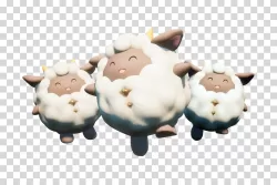 Adorable Lamball Palworld Creature PNG Image