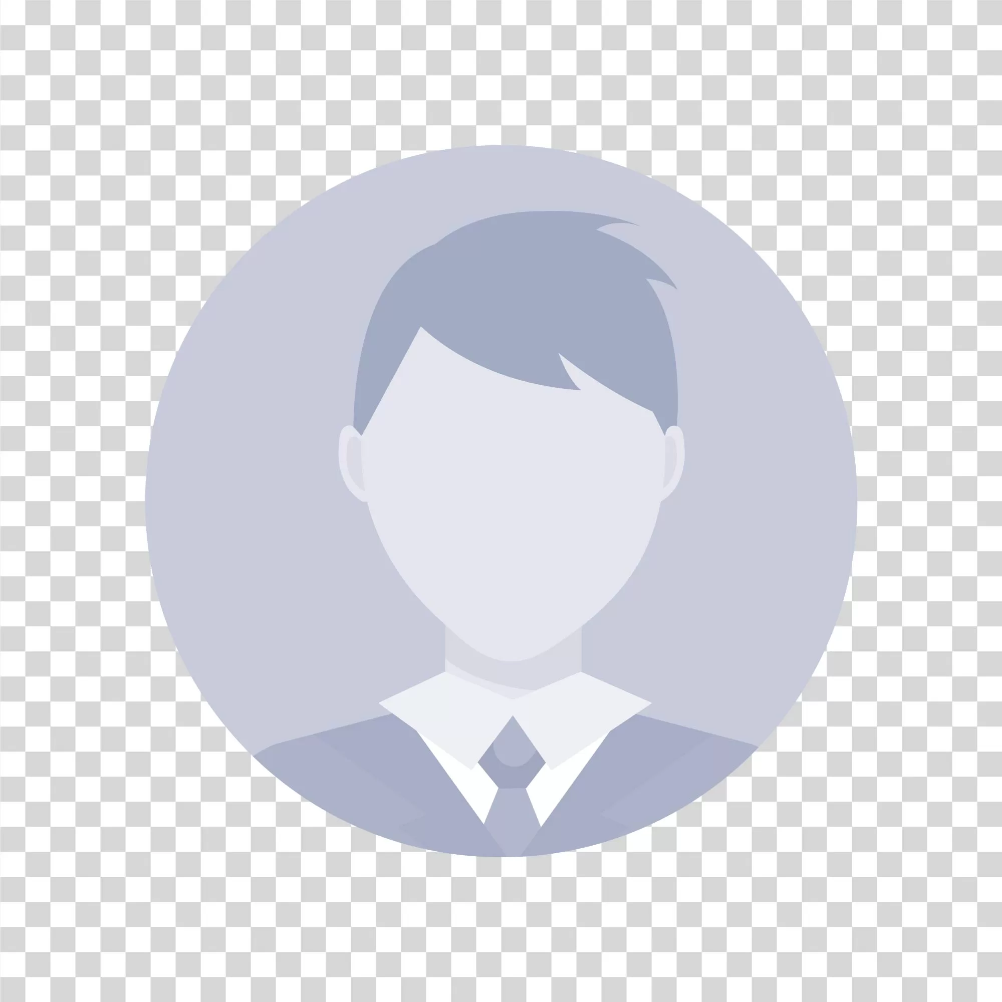 Male user avatar icon transparent PNG image