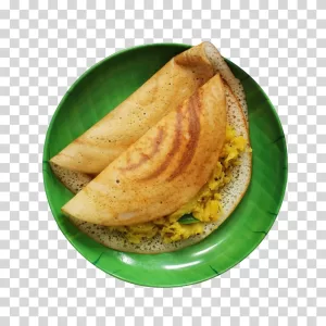Masala Dosa in plate, dish, South Indian cuisine, transparent PNG image Masala Dosa in plate transparent image