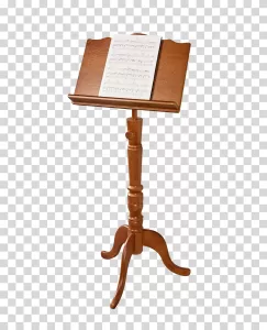 Music stand instrument transparent image