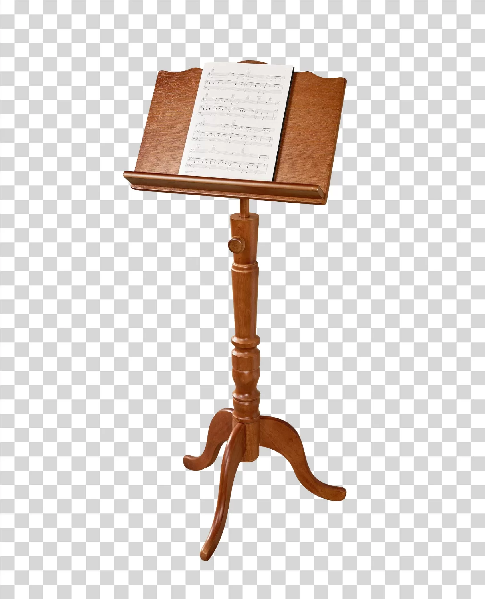 Music stand instrument transparent image