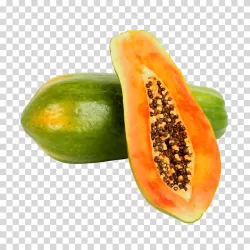 Papaya fruit tropical transparent PNG image