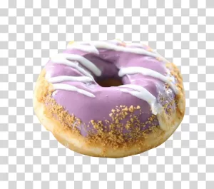 Pink donut strawberry bakery transparent image