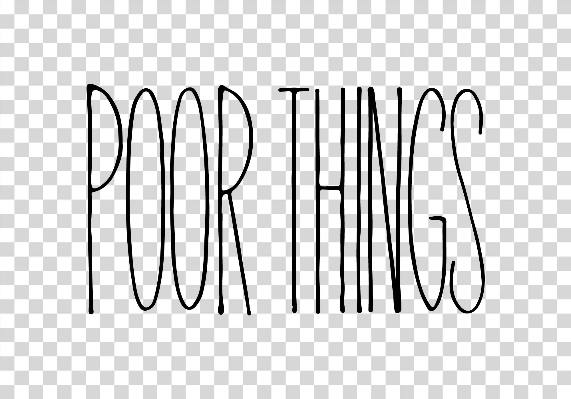 Poor Things movie logo transparent PNG image