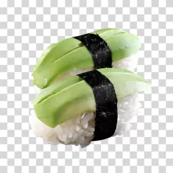 Sushi avocado rice Japanese cuisine transparent PNG image