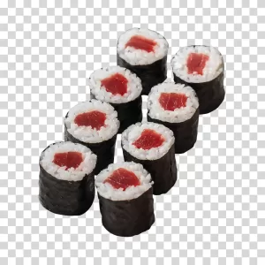 Sushi rolls Tekka Maki Japanese cuisine transparent PNG image