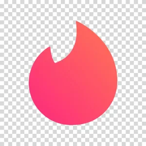 Tinder dating app logo transparent image