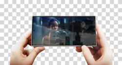 Hands holding Samsung Galaxy S24 Ultra