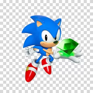 Sonic-Holding-Emerald-Transparent-PNG-Image