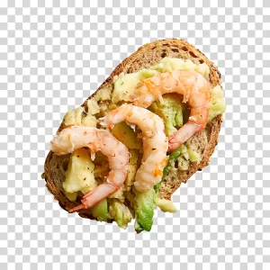 Avocado Toast Shrimp Gourmet Snack