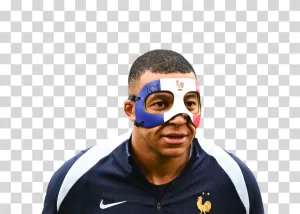 Kylian Mbappe Wearing Mask Euro 2024 French Team