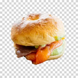 Smoked Salmon Bagel PNG