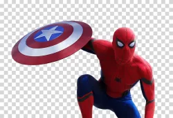 Spider-Man Holding Captain America Shield