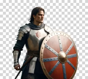 Warrior with Shield Medieval Fighter