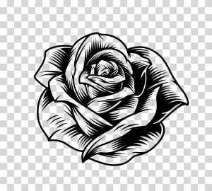 Black Flower Tattoo Illustration png