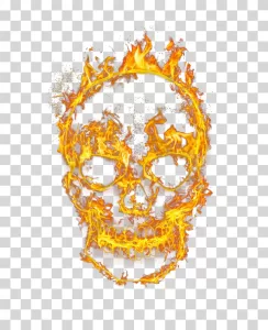 Flaming Skull Fire Skull Illustration Burning Head Transparent