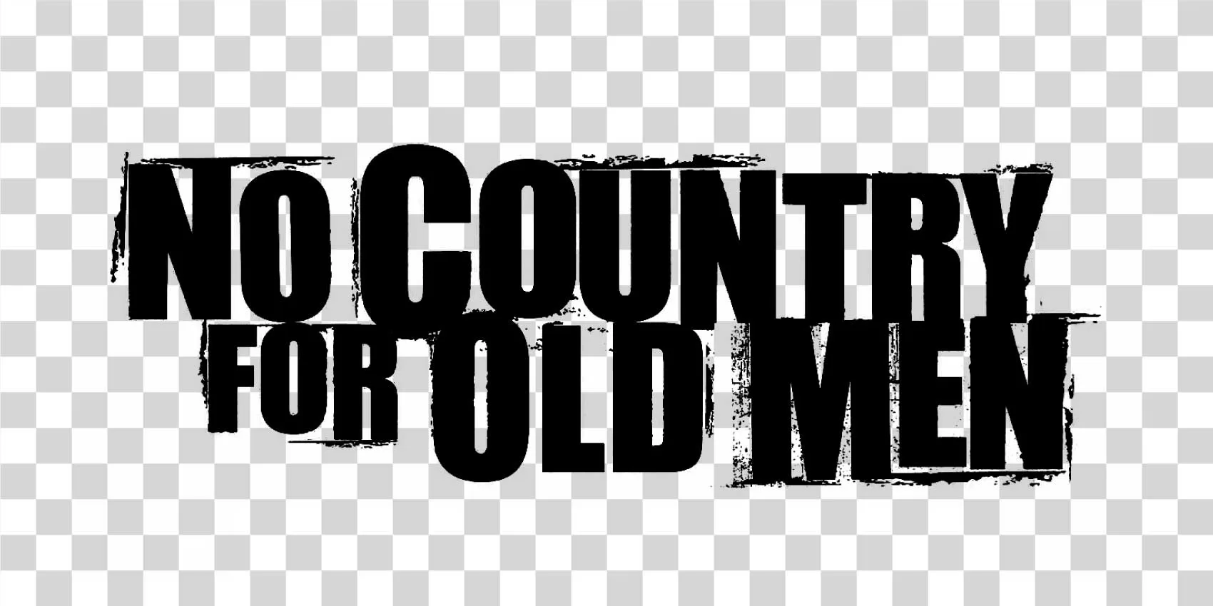 No Country for Old Men Black Logo PNG