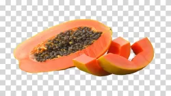 Papaya Slice Tropical Fruit Juicy PNG