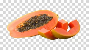 Papaya Slice Tropical Fruit Juicy PNG