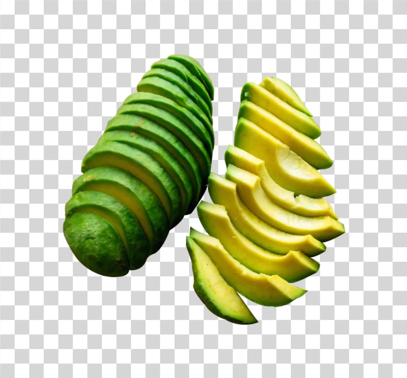 Avocado Pieces Fresh Sliced Fruit PNG