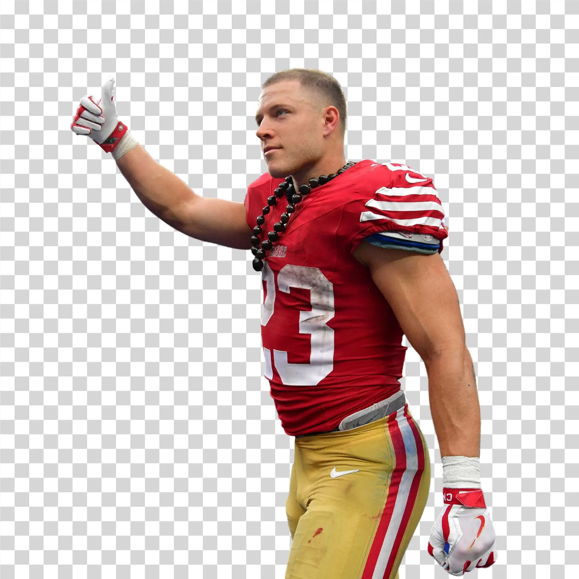 Christian McCaffrey San Francisco 49ers Running Back NFL Transparent Image