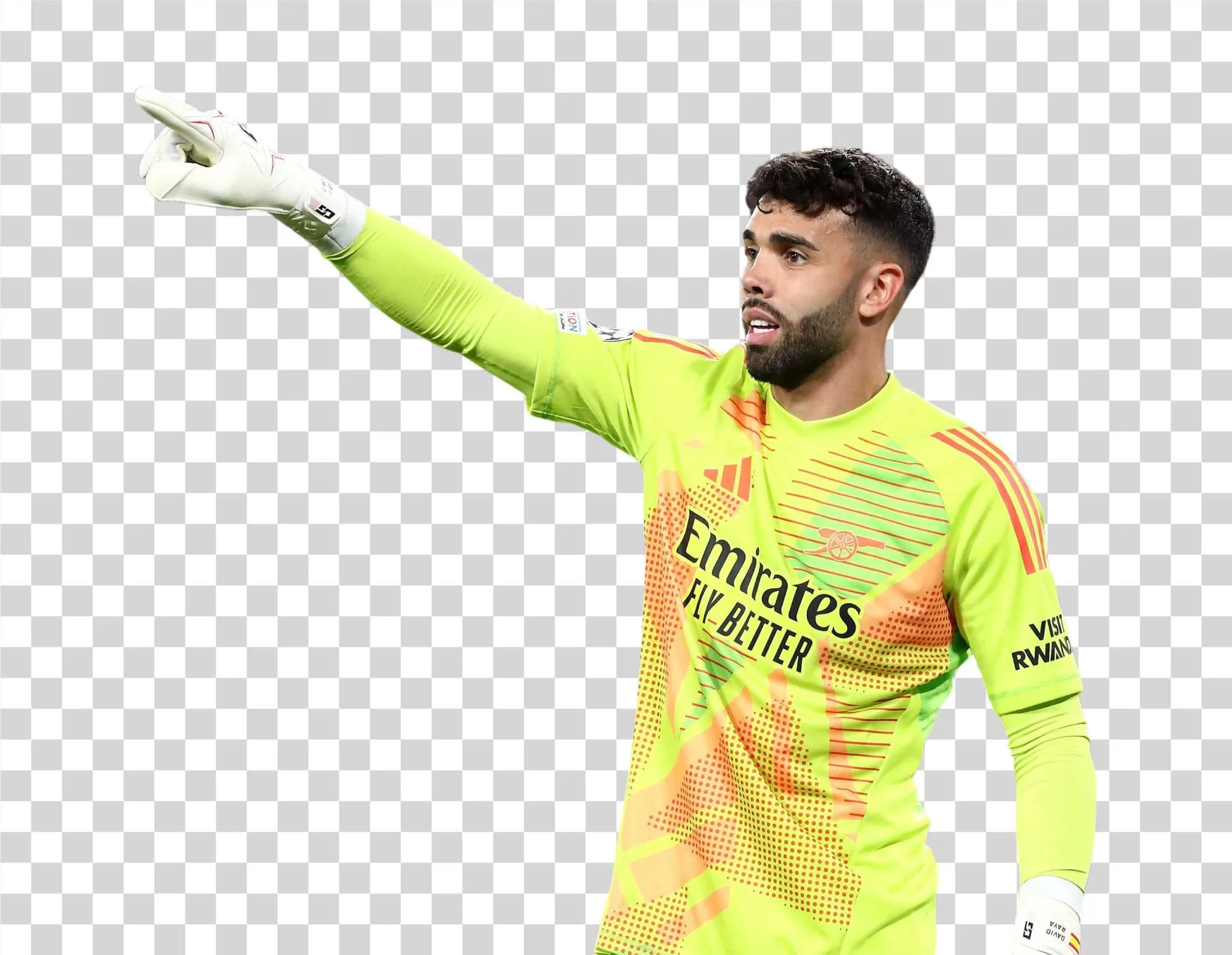 David Raya Arsenal Goalkeeper Spanish Football Player PNG