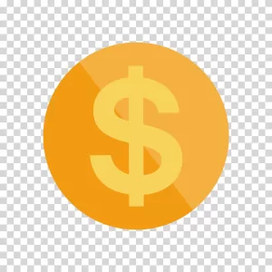 Dollar Coin Icon Illustration Currency Money